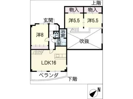 シェラトン赤塚Ⅱ(3LDK/6階)の間取り写真