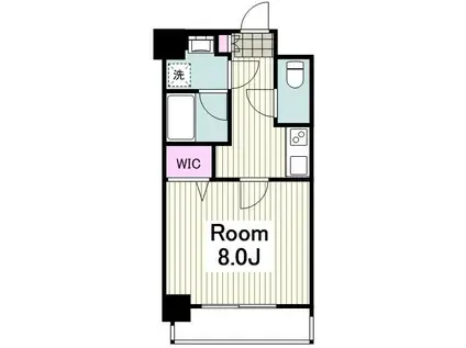 ラフィーエ横浜(1K/1階)の間取り写真