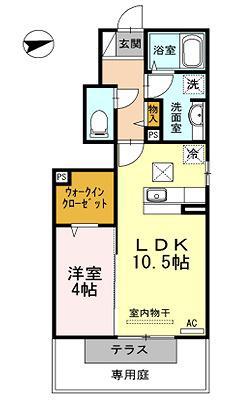YSハウス(1LDK/1階)の間取り写真