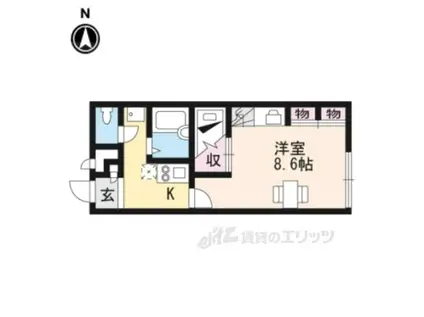 レオパレスウィン ウィン(1K/2階)の間取り写真