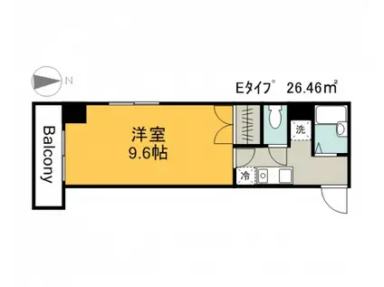 メゾン十日市(1K/2階)の間取り写真