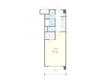 シェリール エヴァン(1K/2階)の間取り写真