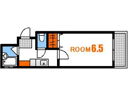 千田アベニュー(1K/6階)の間取り写真