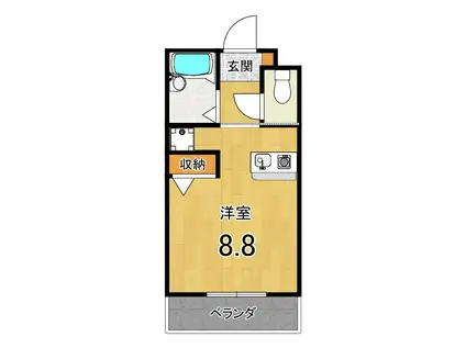 ハイメディア21(ワンルーム/3階)の間取り写真