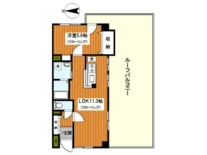 第10エルム大倉山(1LDK/3階)の間取り写真