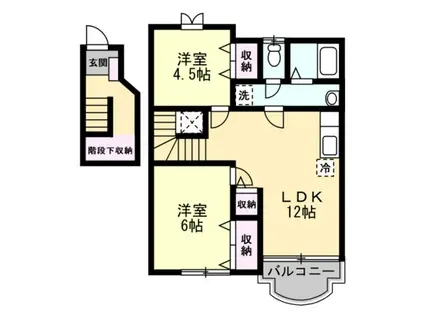メゾンスターブル(2LDK/2階)の間取り写真