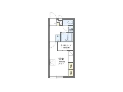 レオパレスKAMIYAII(1K/2階)の間取り写真