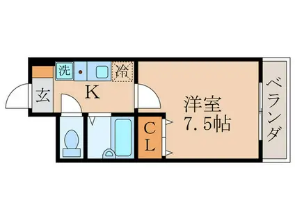 サンロイヤル藤ノ森(1K/3階)の間取り写真