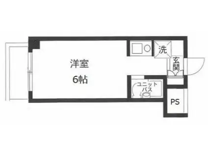 パレドール砧公園(ワンルーム/2階)の間取り写真