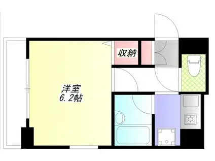 コアパレス常葉6(1K/2階)の間取り写真