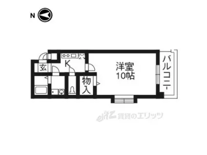 メゾン・グローリー(1K/1階)の間取り写真