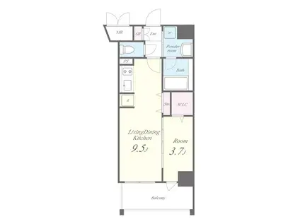 セイワパレス深江橋駅前(1LDK/5階)の間取り写真