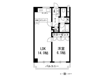 コンフォール目黒(1LDK/2階)の間取り写真