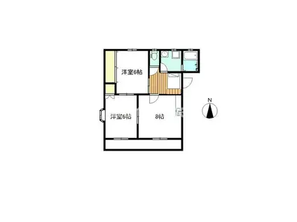 アーバンシャトー(2DK/3階)の間取り写真