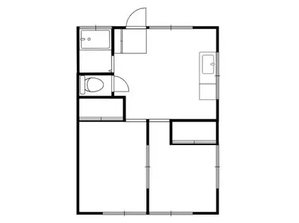 入りハイム(2DK/1階)の間取り写真