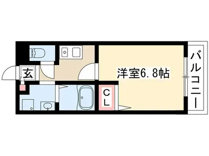 ウィステリア名東(1K/2階)の間取り写真