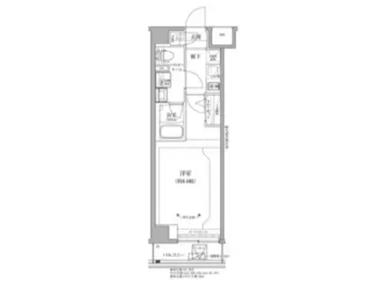 リルシア グランデ 川崎大師公園(1K/2階)の間取り写真