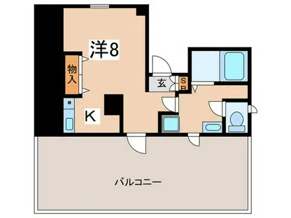 グリーンコーポ入江(1K/5階)の間取り写真
