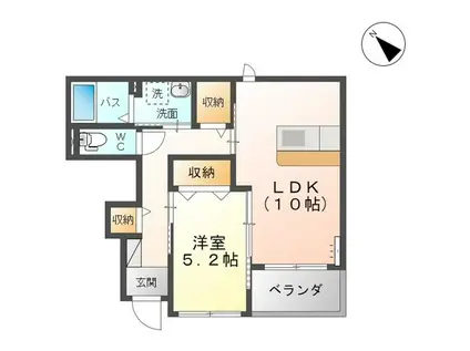 グランフォンテーヌ(1LDK/1階)の間取り写真