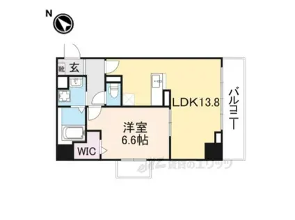 ムーンヒルズ大阪(1LDK/11階)の間取り写真