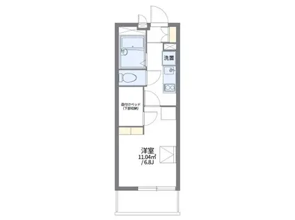 レオパレスメモラブルI(1K/3階)の間取り写真