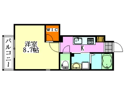 プチベルデ(1K/1階)の間取り写真