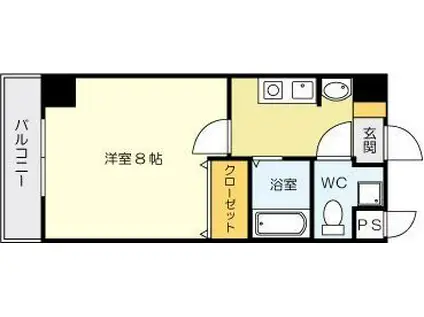 ラフィーネ(1K/3階)の間取り写真