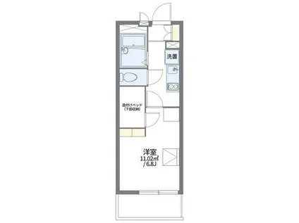 レオパレス・ユーフォリア(1K/1階)の間取り写真