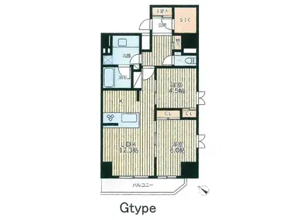 CITY LUX YOKOHAMA(2LDK/9階)の間取り写真