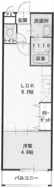 フジパレス石津川ノース(1LDK/3階)の間取り写真