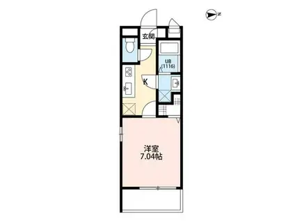 リコルテ大和中央(1K/2階)の間取り写真