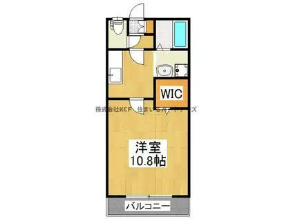 ＪＲ久大本線 御井駅 徒歩24分 3階建 築22年(1K/3階)の間取り写真