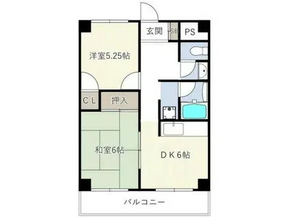 トーカド宮崎台(2DK/7階)の間取り写真