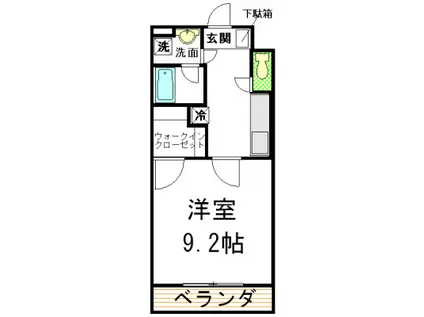 グラニテ(1K/1階)の間取り写真