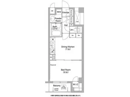 コンフォリア目黒長者丸(1DK/1階)の間取り写真