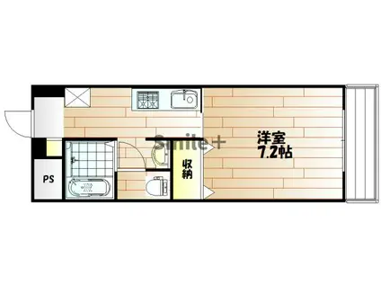 サンライフ青江(1K/2階)の間取り写真