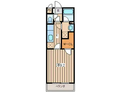 コスモドリーム(1K/1階)の間取り写真