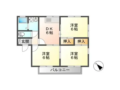 セジュール相生 1(3DK/2階)の間取り写真