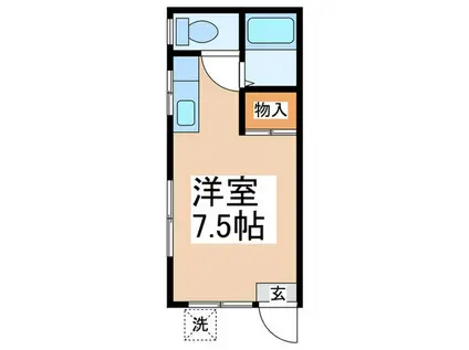 エムハイツ(ワンルーム/2階)の間取り写真