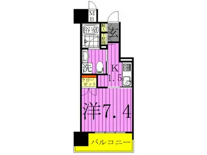 SPITZE(1K/3階)の間取り写真