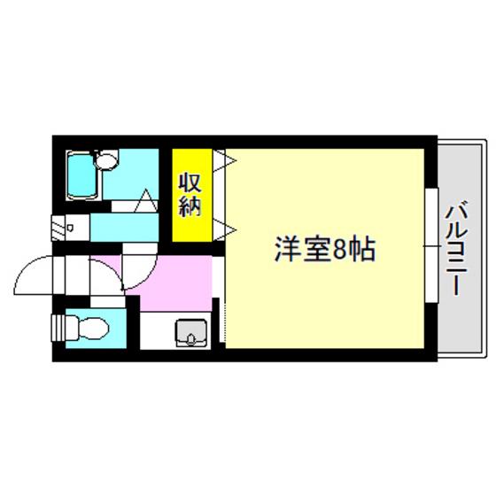 ケイエムハイツ(1K/2階)の間取り写真