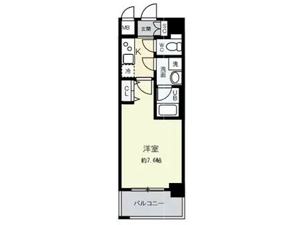 シュドペーシュ(1K/3階)の間取り写真