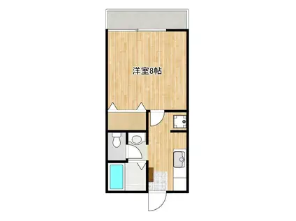 シティハイムレトア(1K/2階)の間取り写真