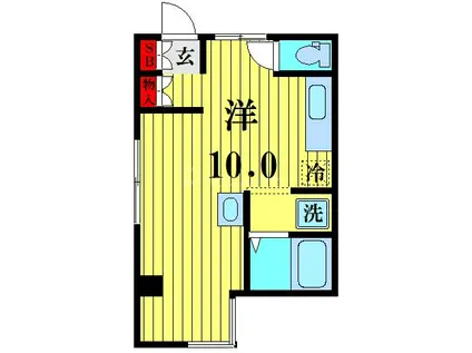パール仲町マンション(ワンルーム/5階)の間取り写真