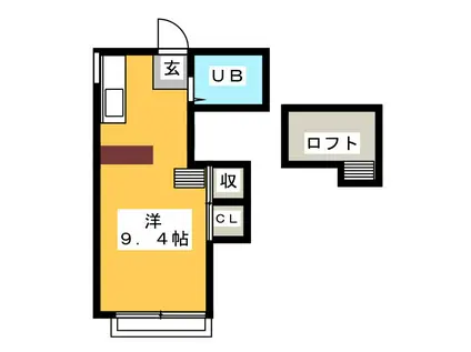 サンコーポあけぼの(ワンルーム/2階)の間取り写真