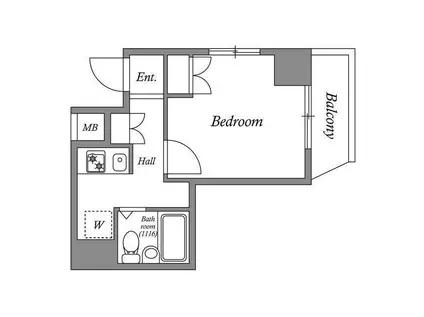 レジデンス横濱関内(1K/3階)の間取り写真