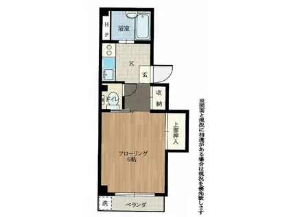 ルーエ森田(1K/1階)の間取り写真