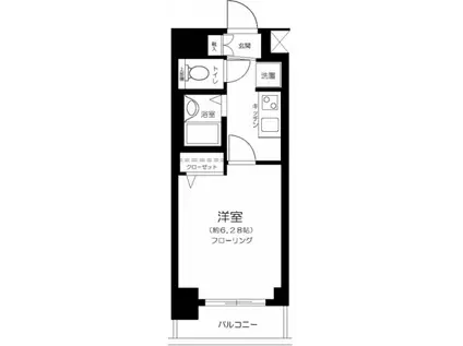 グローバン本所吾妻橋駅前(1K/4階)の間取り写真