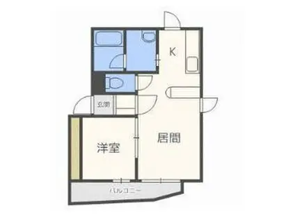 アールベール(1LDK/4階)の間取り写真