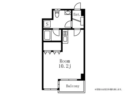 フラワーヒルズ杜の里(1K/1階)の間取り写真